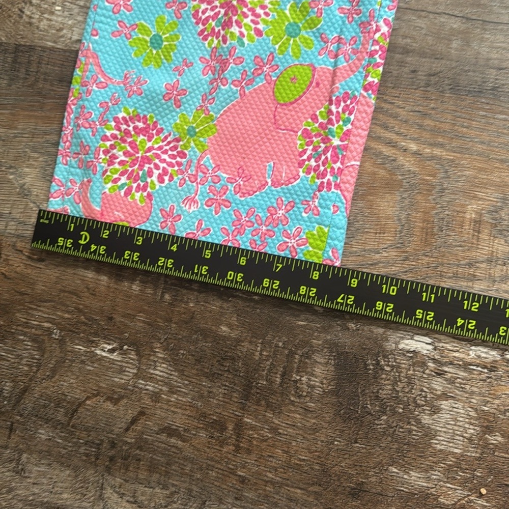 Lily Pulitzer Vintagd Elephant Print Capri Pants size 12 94% cotton 6% Spandex. - Picture 12 of 14